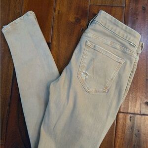 MOTHER “The Looker” Skinny Jeans Beige Size 28